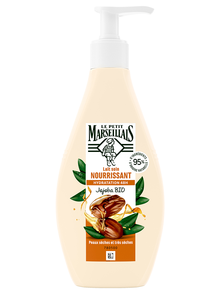 Le Petit Marseillais Lait Soin Nourissant Jojoba Bio Peaux Sèches et Très Sèches 250 ml
