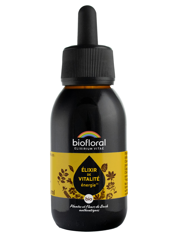 Biofloral Élixir de Vitalité Énergie Compte Gouttes Bio 100 ml