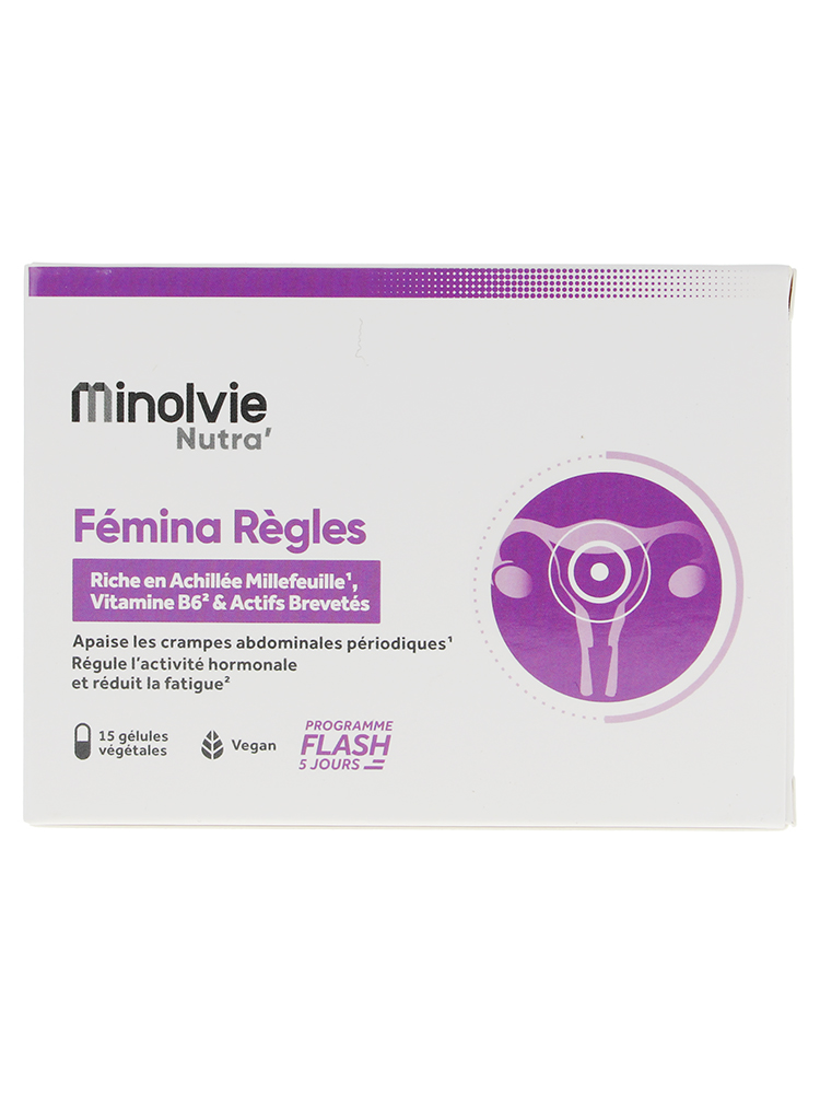 Minolvie Nutra' Fémina Règles Programme Flash 15 Gélules