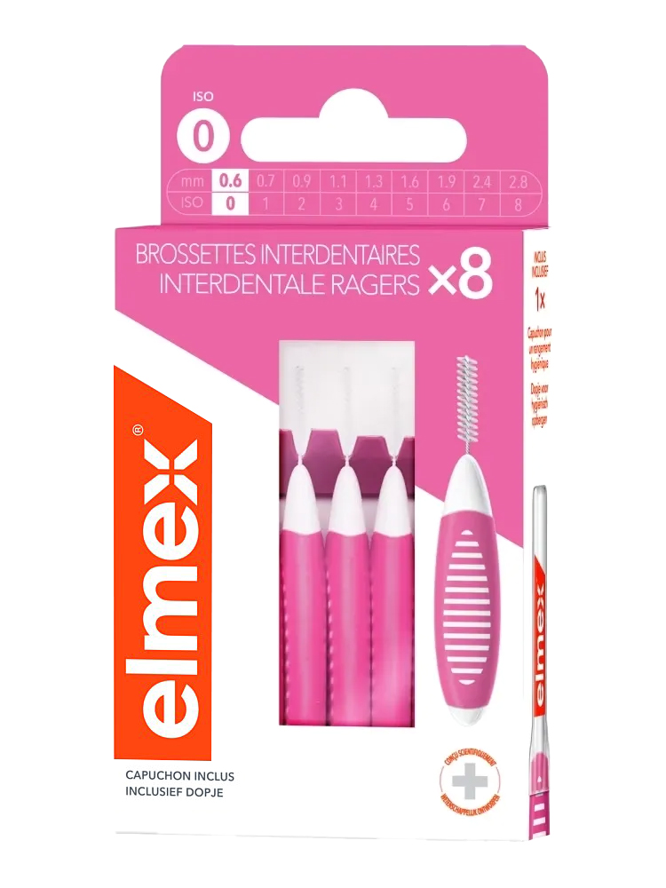 Elmex Brossettes Interdentaires Pack de 8 Brossettes - Taille : 0,6 mm