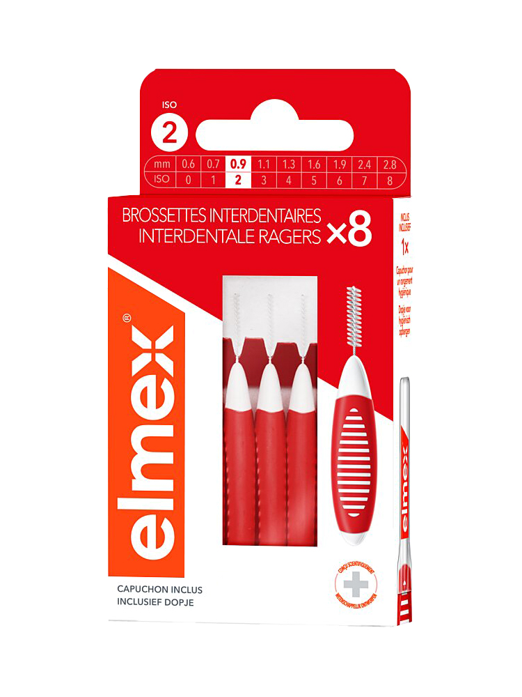 Elmex Brossettes Interdentaires Pack de 8 Brossettes - Taille : 0,9 mm