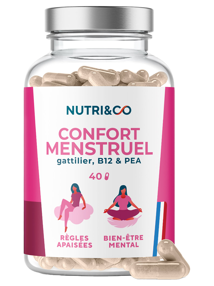 Nutri&Co Confort Menstruel Règles Apaisées et Bien-être mental 40 Gélules