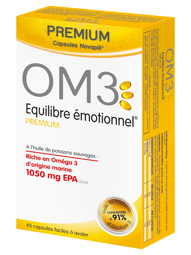 Om3 Équilibre Émotionnel Formule Premium - 45 Capsules