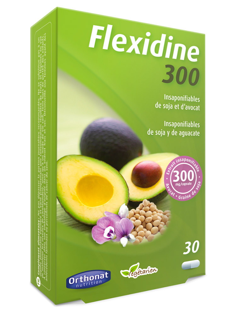 Orthonat Flexidine 300 Extrait Insaponifiable de Soja et d'Avocat 30 Gélules