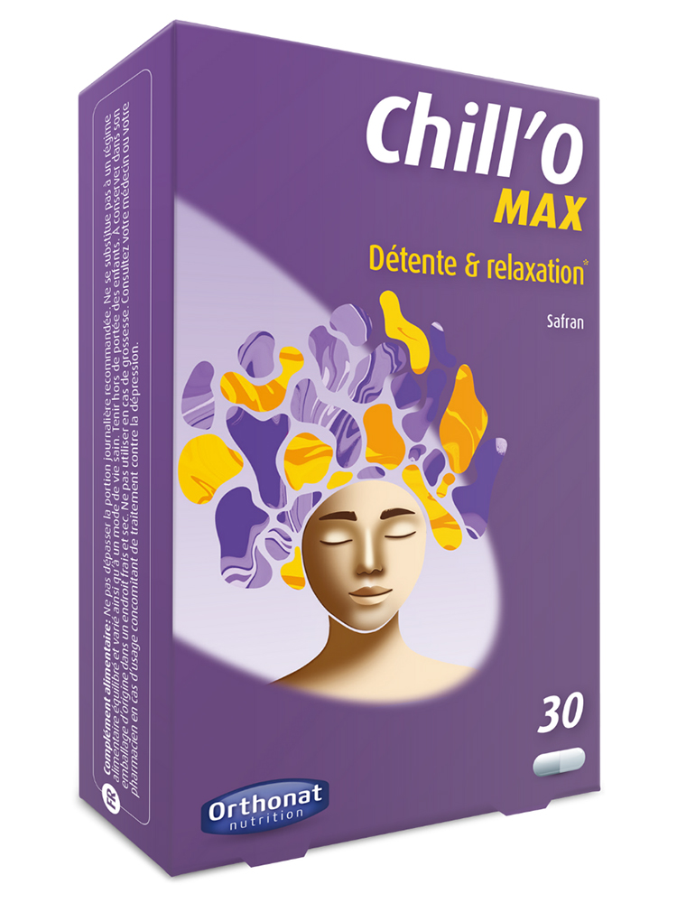 Orthonat Chill'O Max Détente et Relaxation Extrait de Safran 30 Gélules