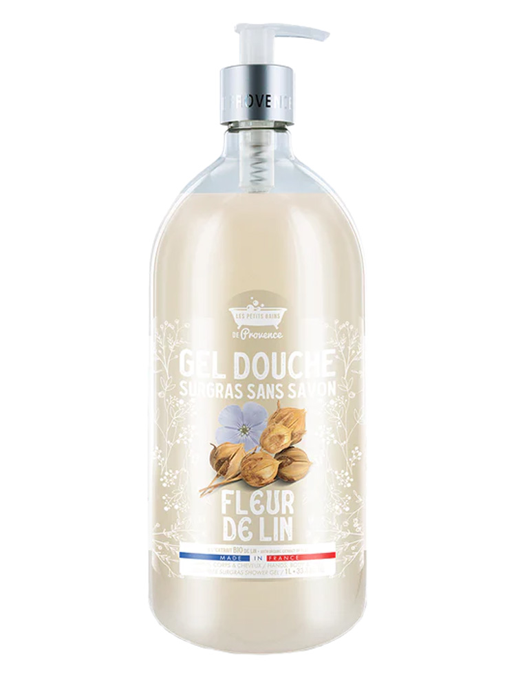 Les Petits Bains de Provence Gel Douche Surgras Fleur de Lin 1 L