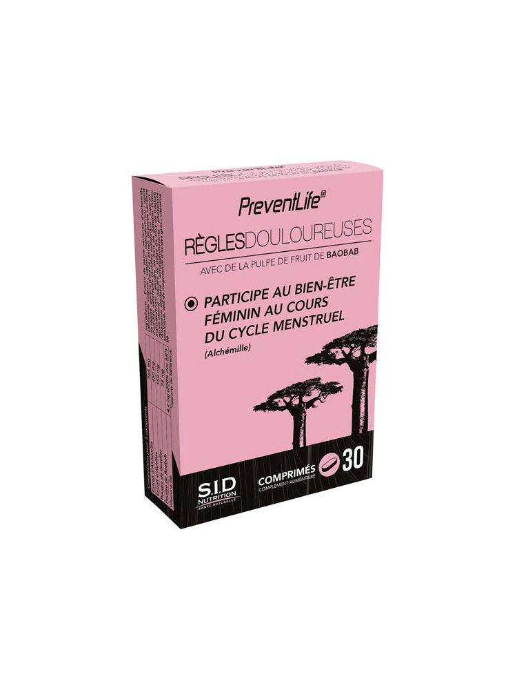 S.I.D Nutrition PreventLife Règles Douloureuses 30 Unités