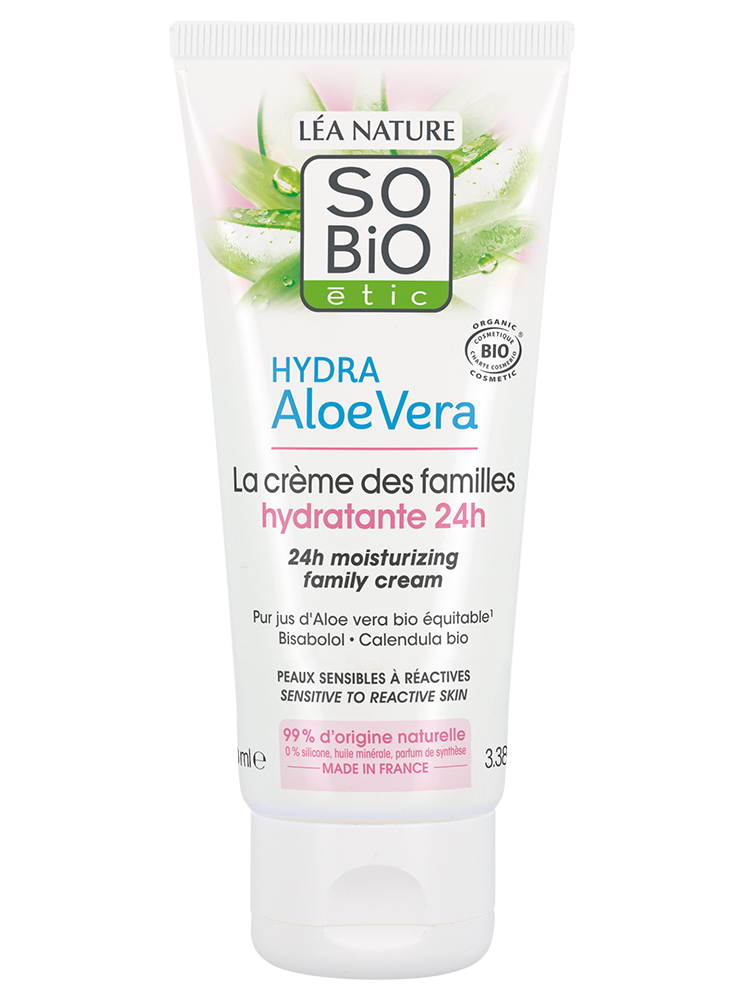 Léa Nature SO BIO étic Hydra Aloe Vera La Crème des Familles Hydratante 24H Biologique 100 ML