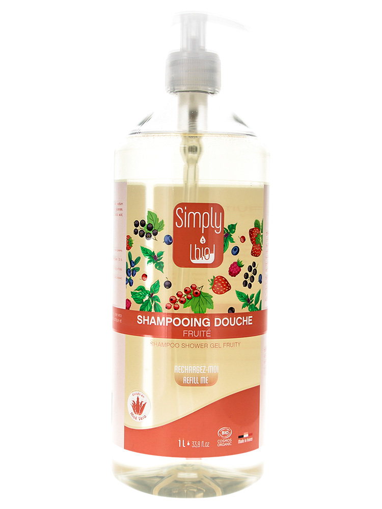 Simply Bio Shampoing Douche Fruité Biologique 1 Litre