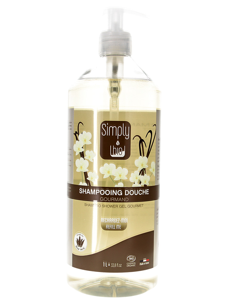 Simply Bio Shampoing Douche Gourmand Biologique 1 Litre