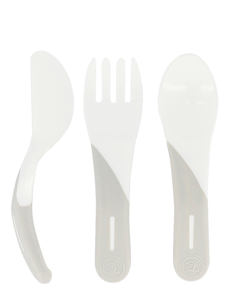 Twistshake Couverts d'Apprentissage Dès 6 Mois - Couleur : Blanc