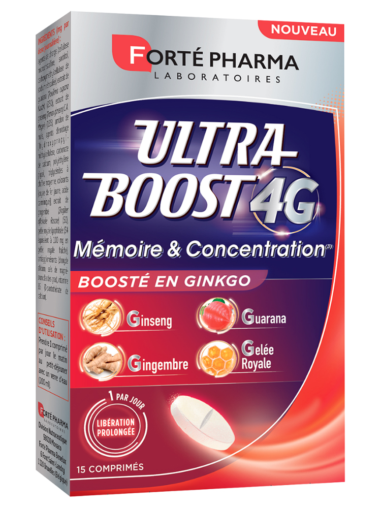 Forté Pharma Ultra Boost 4G Mémoire et Concentration 15 Unités