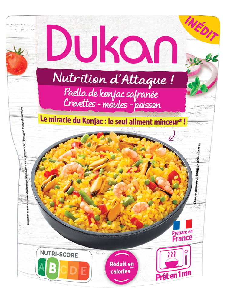 Dukan Paella de Konjac Aux Crevettes Moules et Poisson