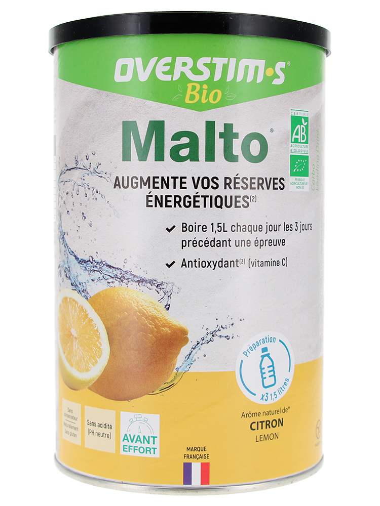 Overstims Malto Réserves Énergétiques Bio 450 Grammes