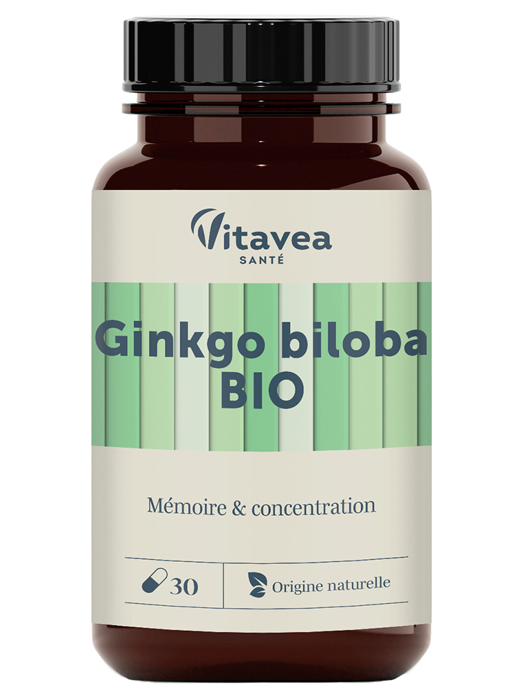 Vitavea Ginko Biloba Mémoire & Concentration Bio 30 Unités