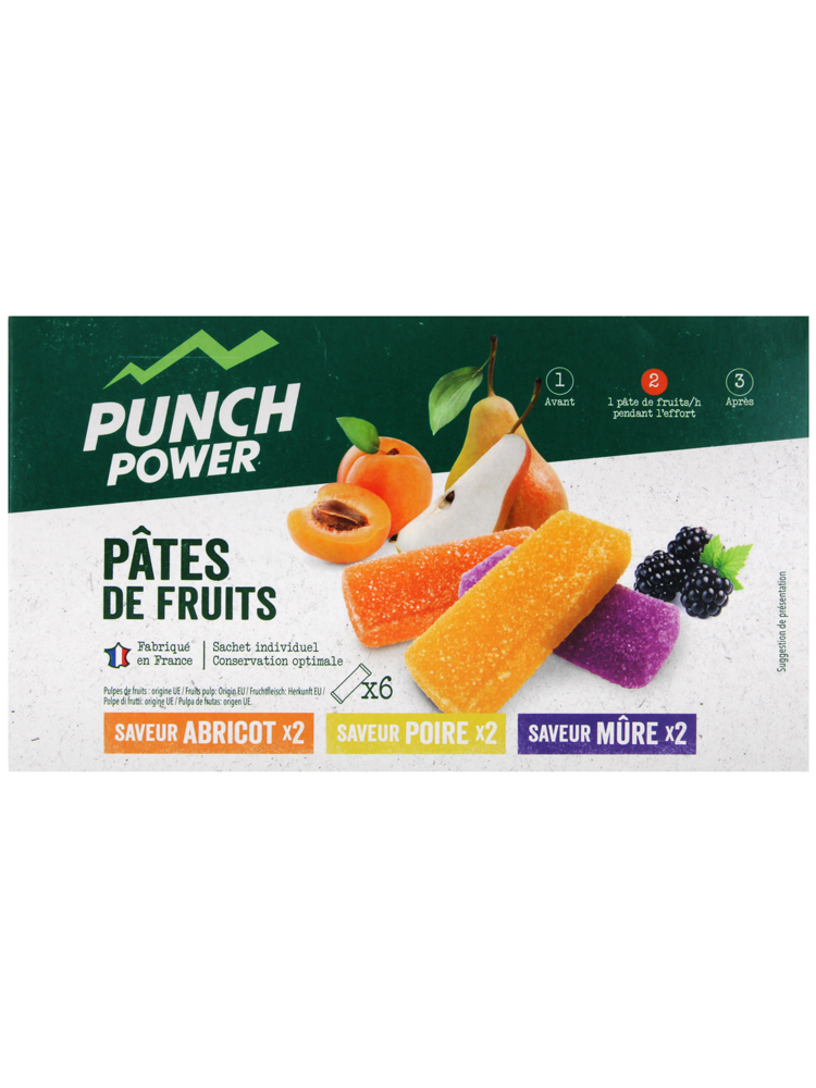 Punch Power Pâtes de Fruits 3 Parfums - 30 g - Boite de 6