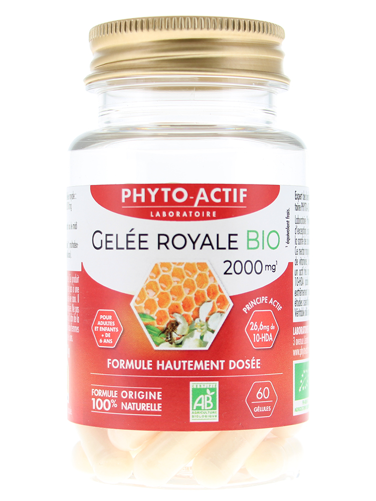 Phyto-Actif Gelée Royale 2000 mg Dès 6 ans Bio 60 Gélules
