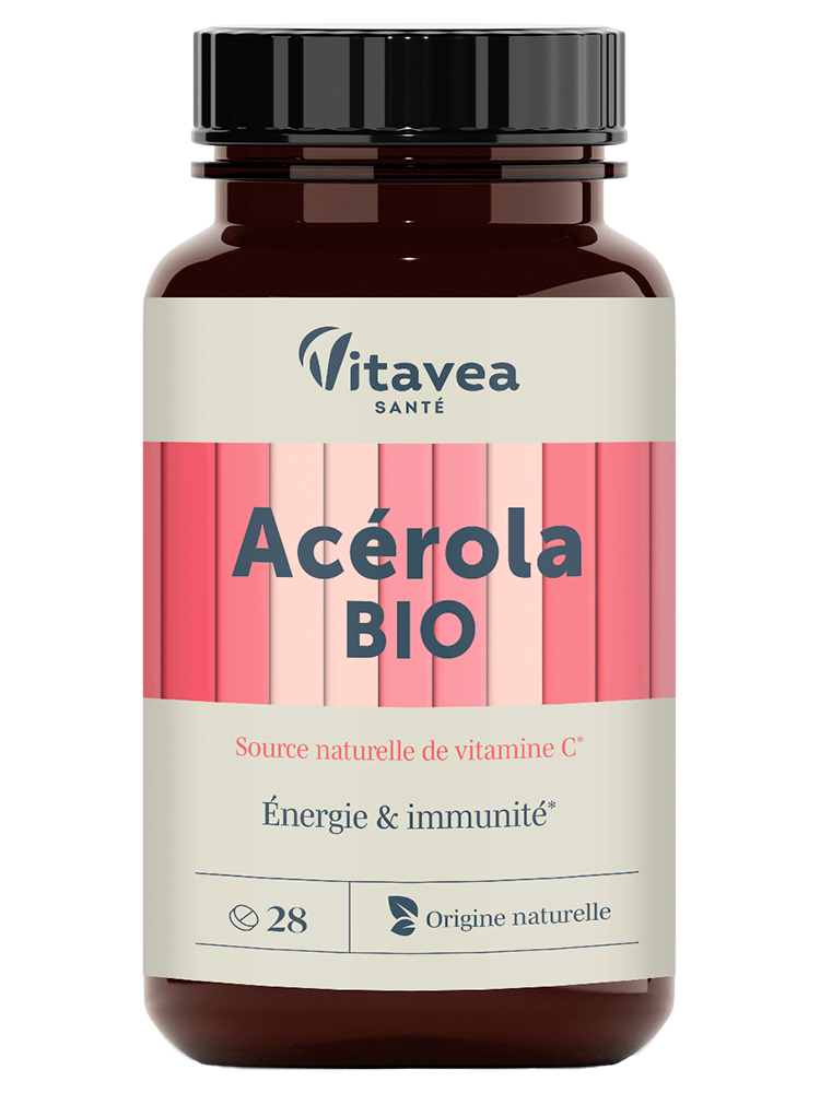 Vitavea Les Essentiels Acérola Bio Énergie et Immunité 28 Comprimés