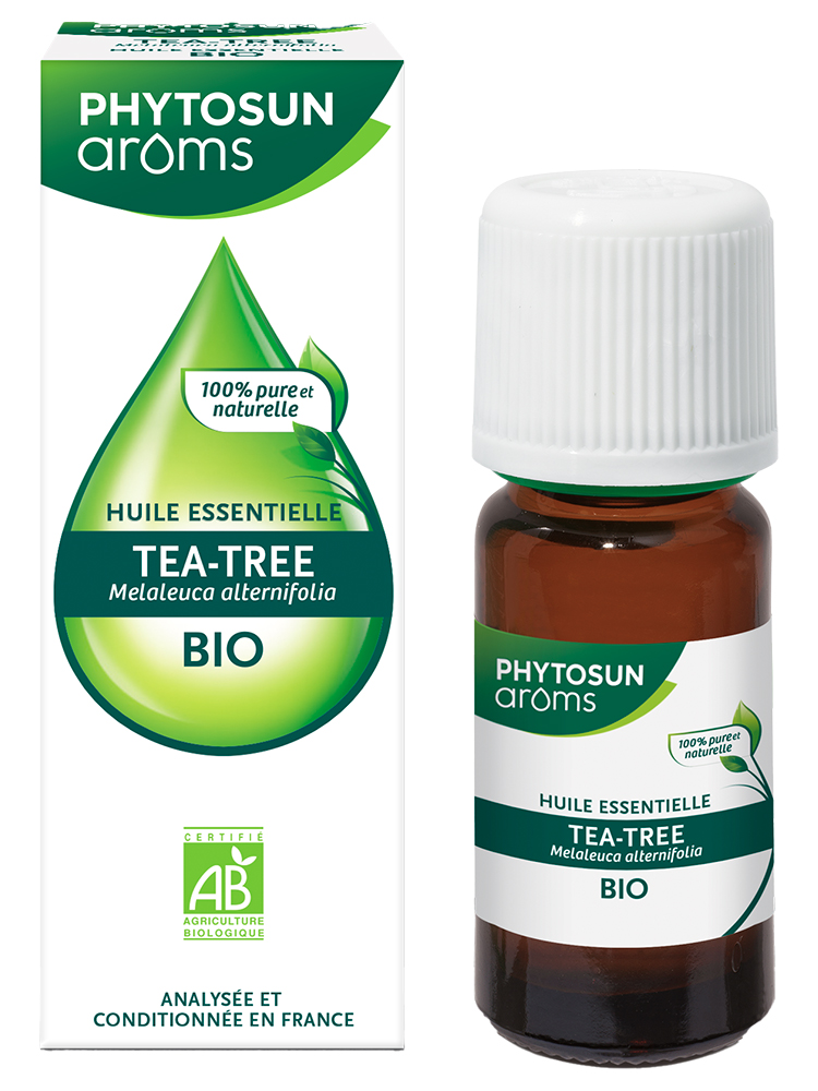 Phytosun Arôms Huile Essentielle Tea-Tree Bio (Arbre à Thé) - Hebbd - 100 % Pure & Naturelle - 100 % Bio - Analysée & Conditionnée en France - 10 ml