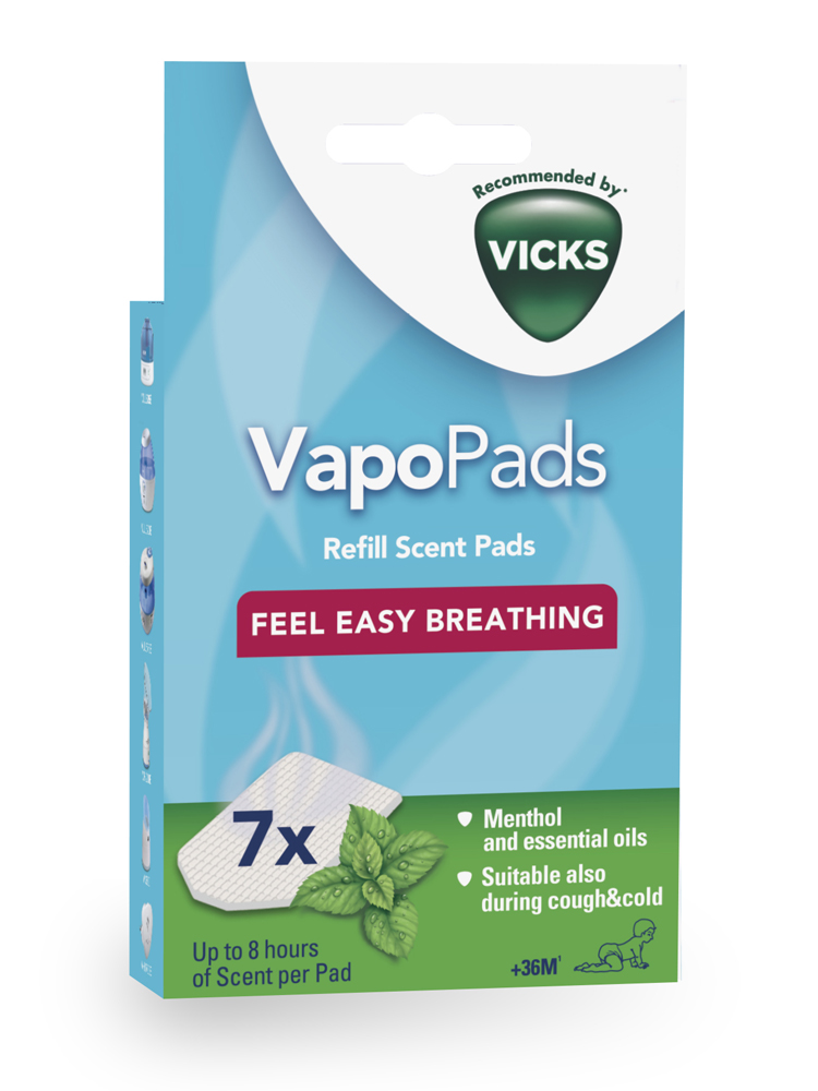 Vicks Tablettes Parfumées Menthol Vapopads 7 Recharges