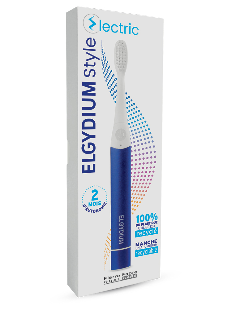 Pierre Fabre Oral Care Elgydium Style Electric – Brosse à Dents Électrique 1 U - Couleur : Bleu Marine