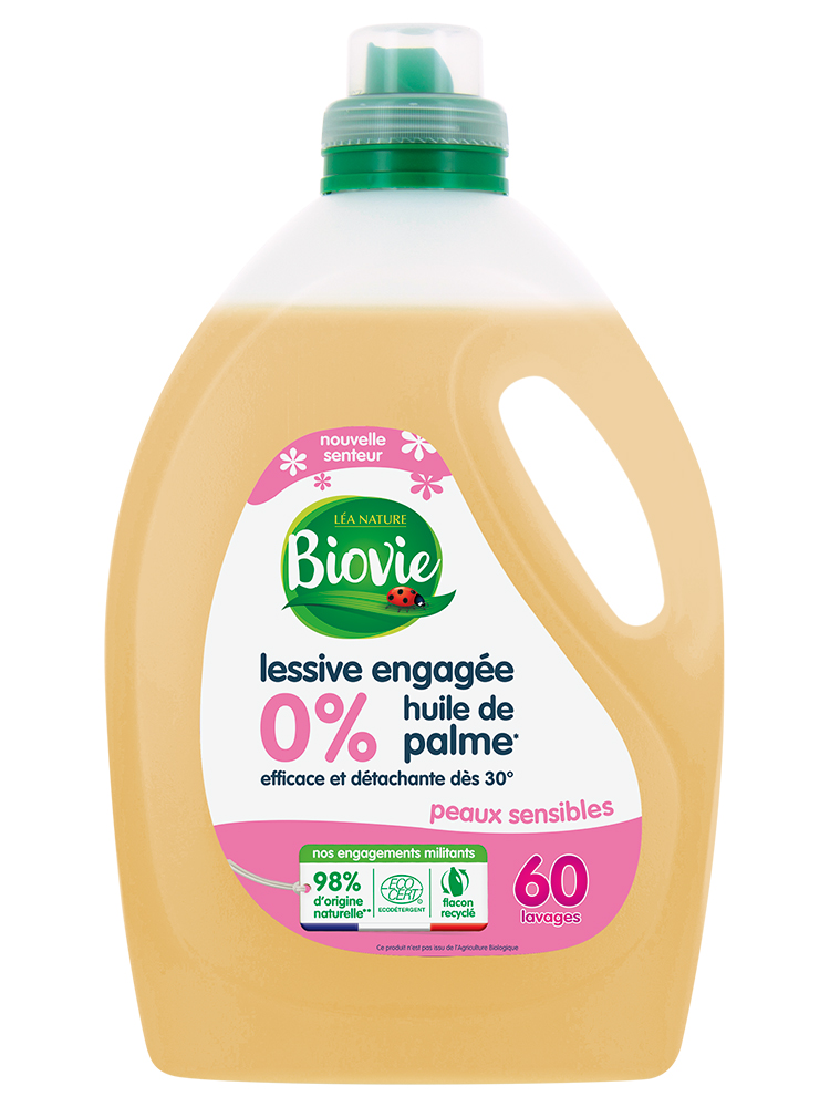Biovie Lessive Engagée Peaux Sensibles 3 Litres