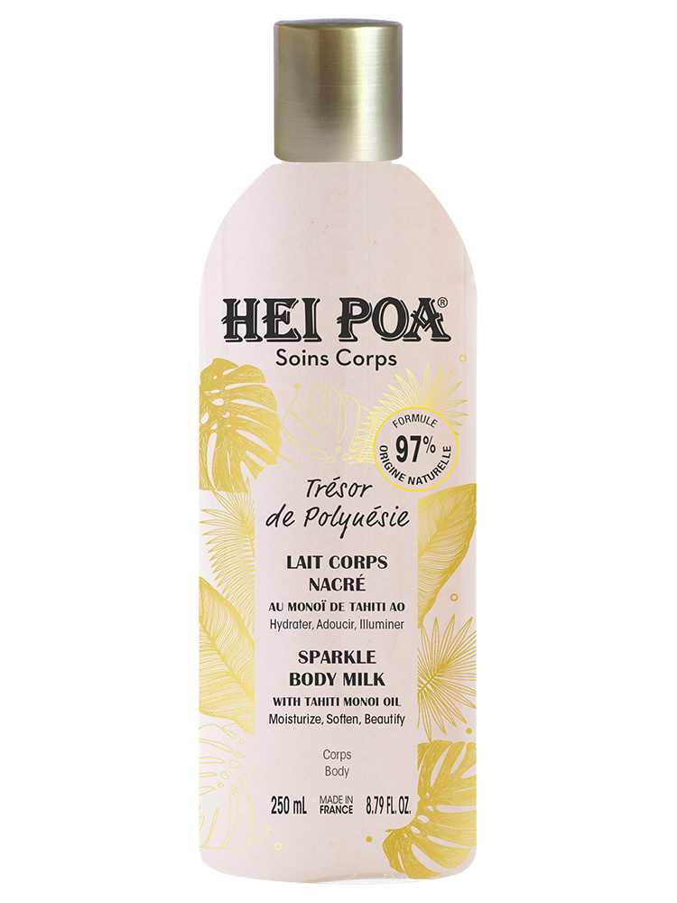 Hei Poa Trésor de Polynésie Lait Corps Nacré Monoï 250 ML