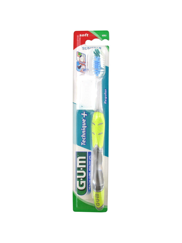 Gum Brosse à Dents Technique®+ Souple Normale - Couleur : Vert