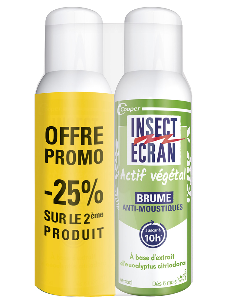 Insect Ecran Brume Anti-Moustiques - Protection Contre Les Piqûres de Moustiques & Tiques - 2 x 100 ml
