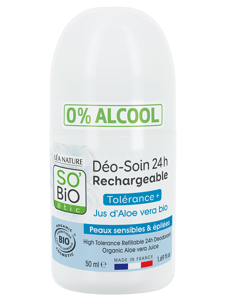Léa Nature SO BIO étic Déo-Soin 24H Rechargeable Jus d'Aloe Vera Roll-On Biologique 50 ML