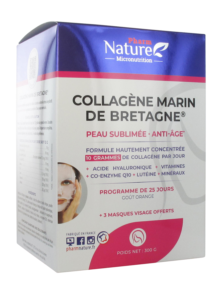 Pharm Nature Collagène Marin de Bretagne Peau Sublimée Anti-Âge - 300 g