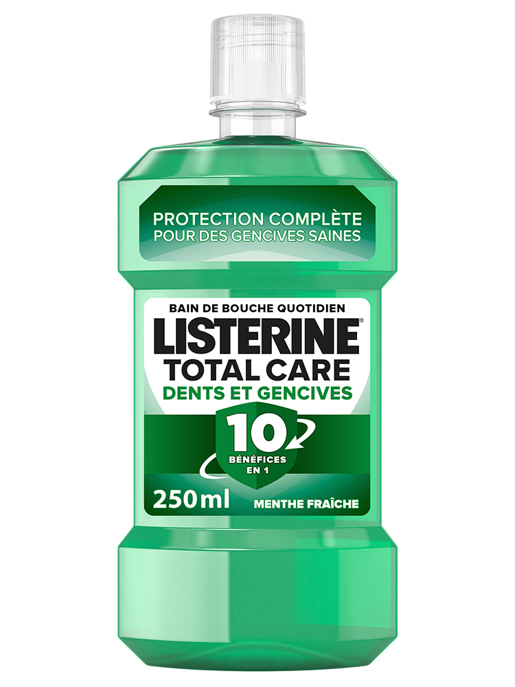 Listerine Total Cared Bain de Bouche Dents et Gencives 10 Bénéfices en 1 250 ml