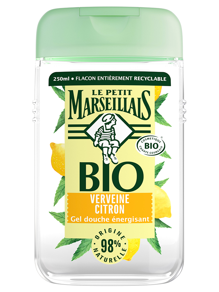 Le Petit Marseillais Gel Douche Bio Énergisant au Ph Neutre Verveine Citron 250 ml