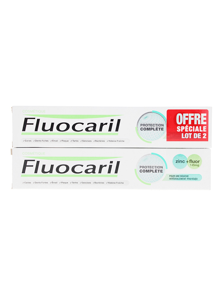 Fluocaril Protection Complète Zinc et Fluor 2 x 75 ml