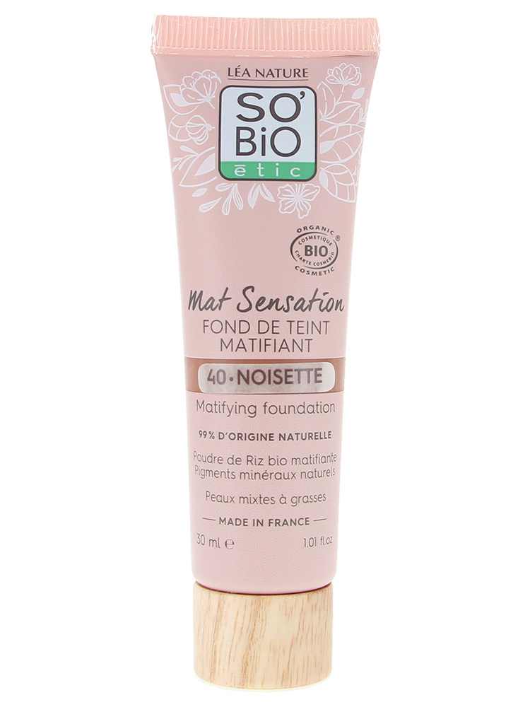 Léa Nature SO BIO étic Mat Sensation Fond de Teint Matifiant Biologique 30 ML - Teinte : Noisette