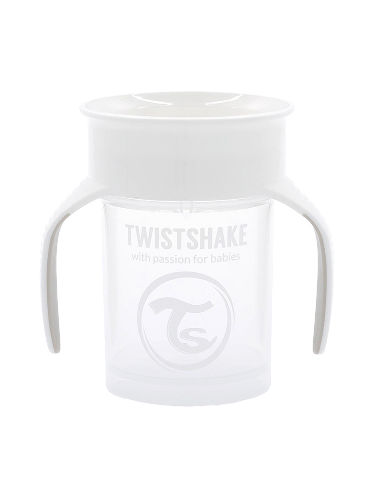 Twistshake Tasse 360 Degrés Dès 6 Mois 230 ml - Couleur : Blanc