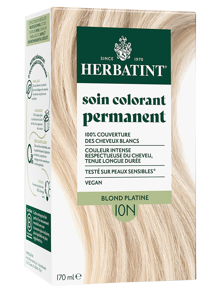 Herbatint Soin Colorant Permanent Extraits Végétaux 170 ml - Coloration : 10N Blond Platine