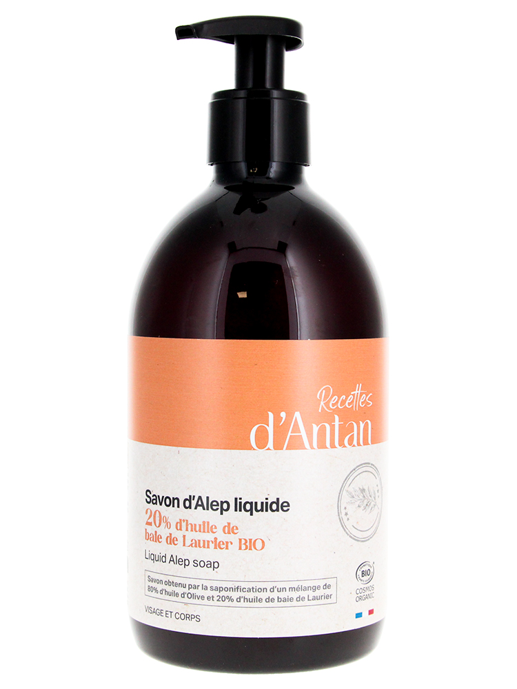 Recettes d'Antan Savon d'Alep Liquide 20% Biologique 500 ML