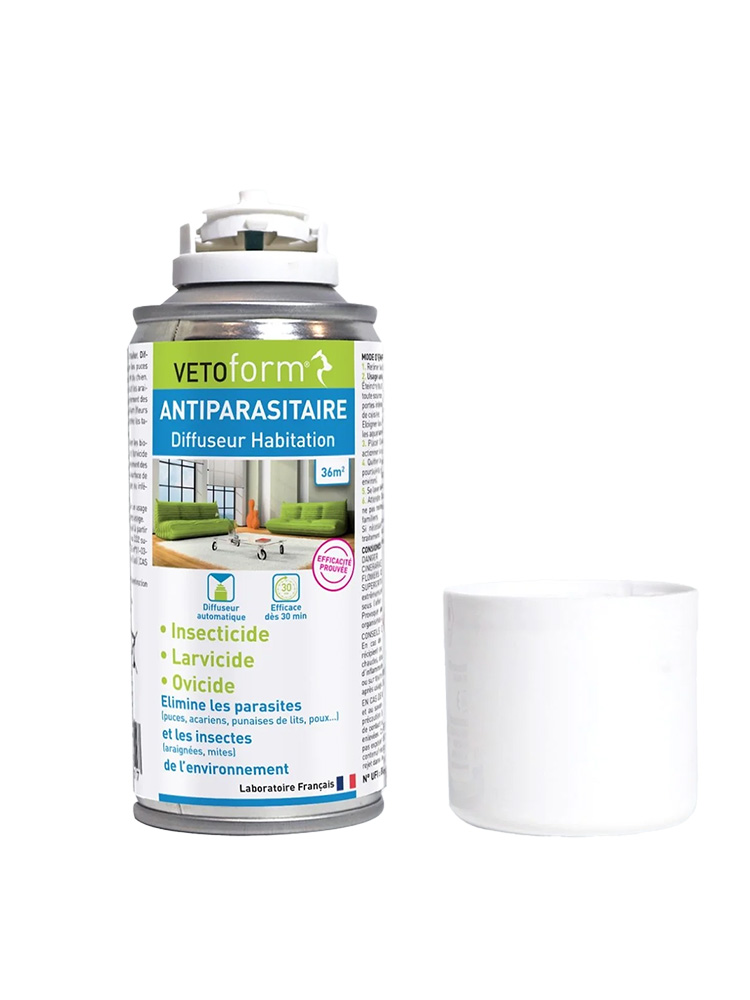 Vetoform Antiparasitaire Diffuseur Habitation pour 36 m2 150 ML