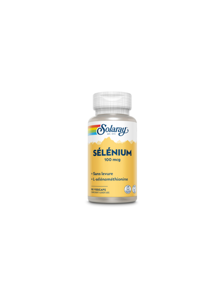 Solaray Sélénium 100 mcg Sans Levure 90 Unités
