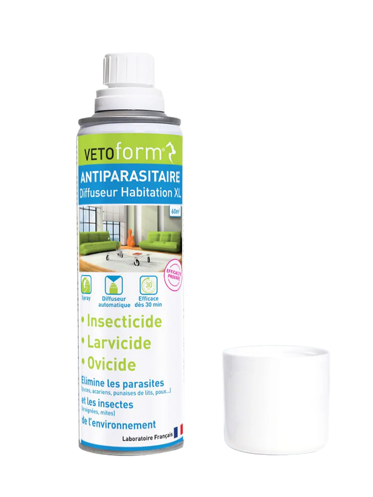 Vetoform Antiparasitaire Diffuseur Habitation XL pour 60 m2 250 ML