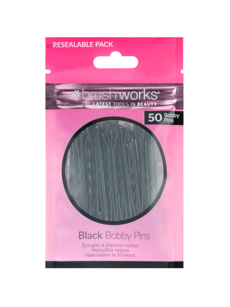 Brushworks Épingles à Cheveux 50 Unités - Couleur : Noir