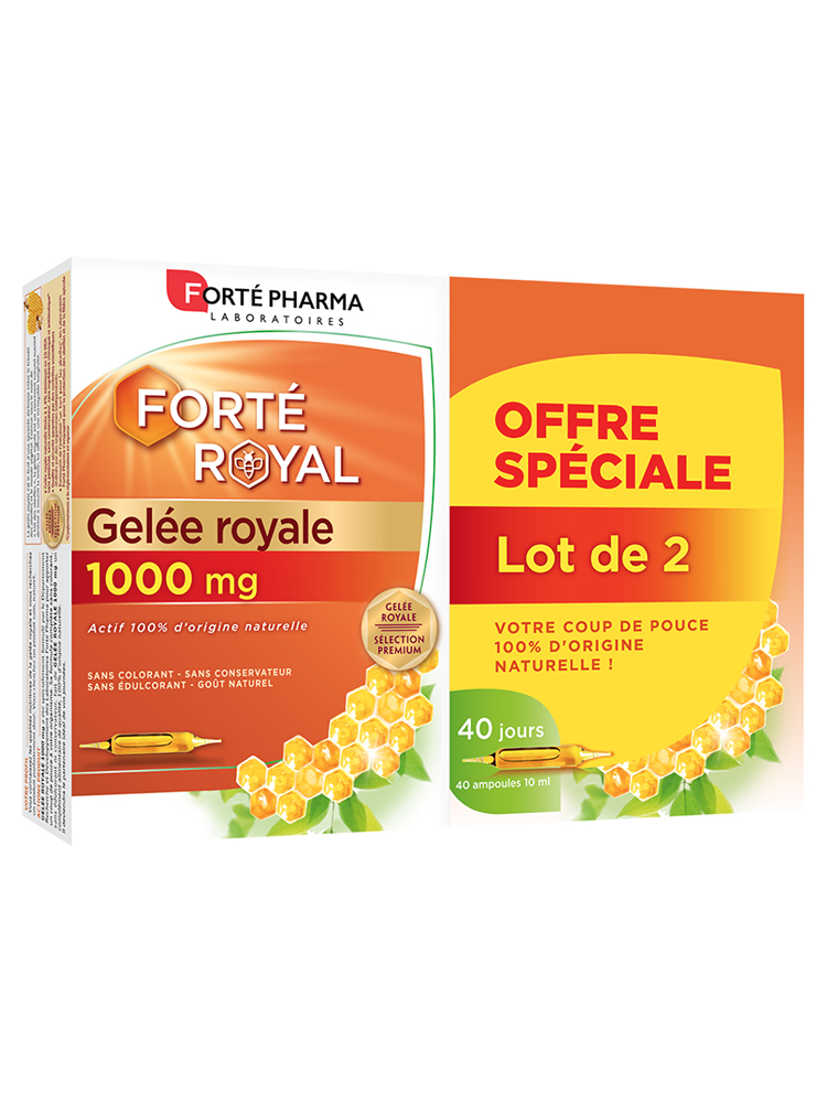 Forté Pharma Gelée Royale 1000 mg - Lot de 2 X20 Ampoules
