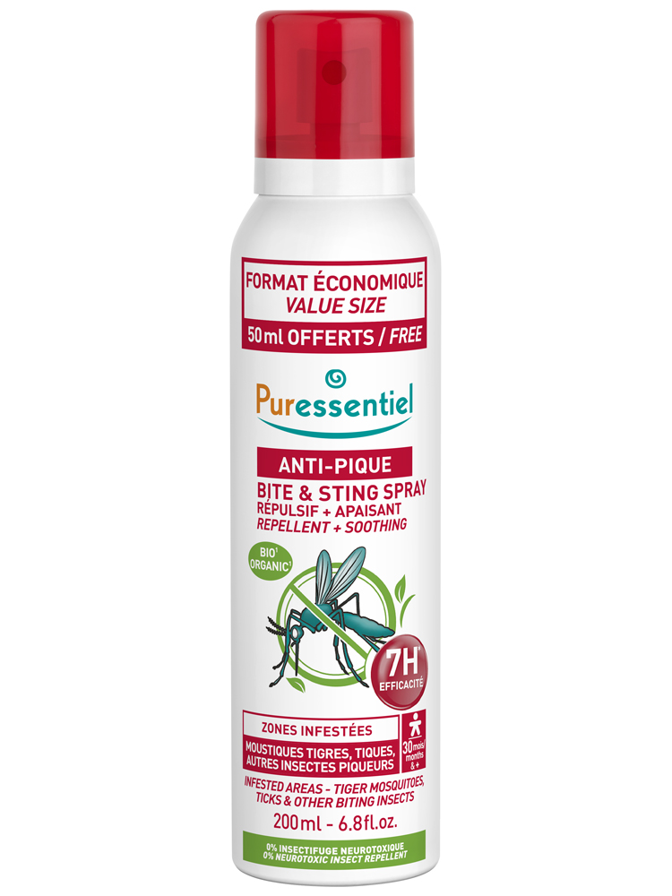 Puressentiel Nouvelle Formule : Spray Répulsif Anti-Pique Aux He Bio - 200 ml (Mars 2022)
