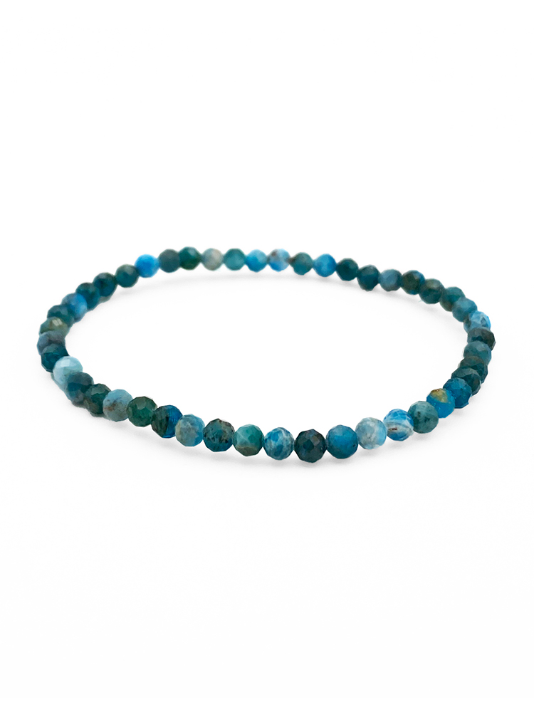 Natura Square Bracelet Facettes Apatite Bleue 1 Unité