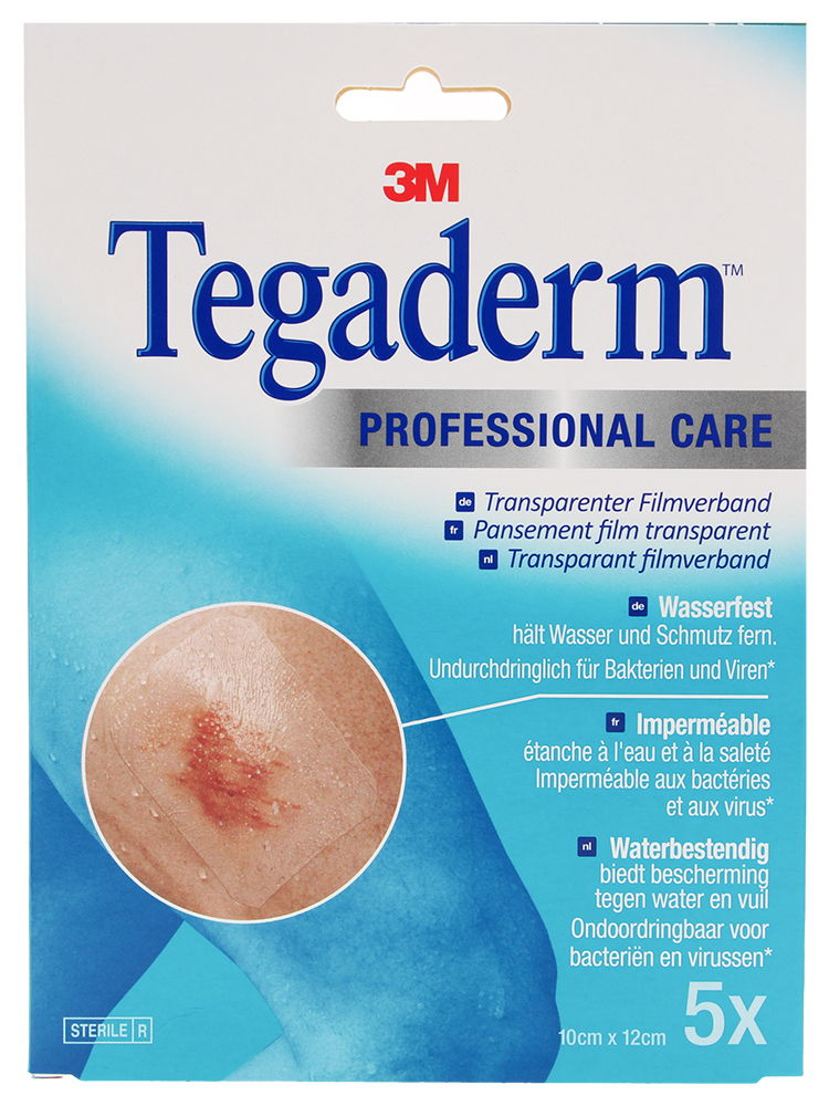 3M Tegaderm Pansement Film Transparent 10 cm x 12 cm 5 Pansements