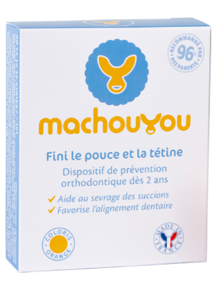 Machouyou Dispositif 1ère Dentition Sevrage des Succions 2-6 ans - Couleur : Orange
