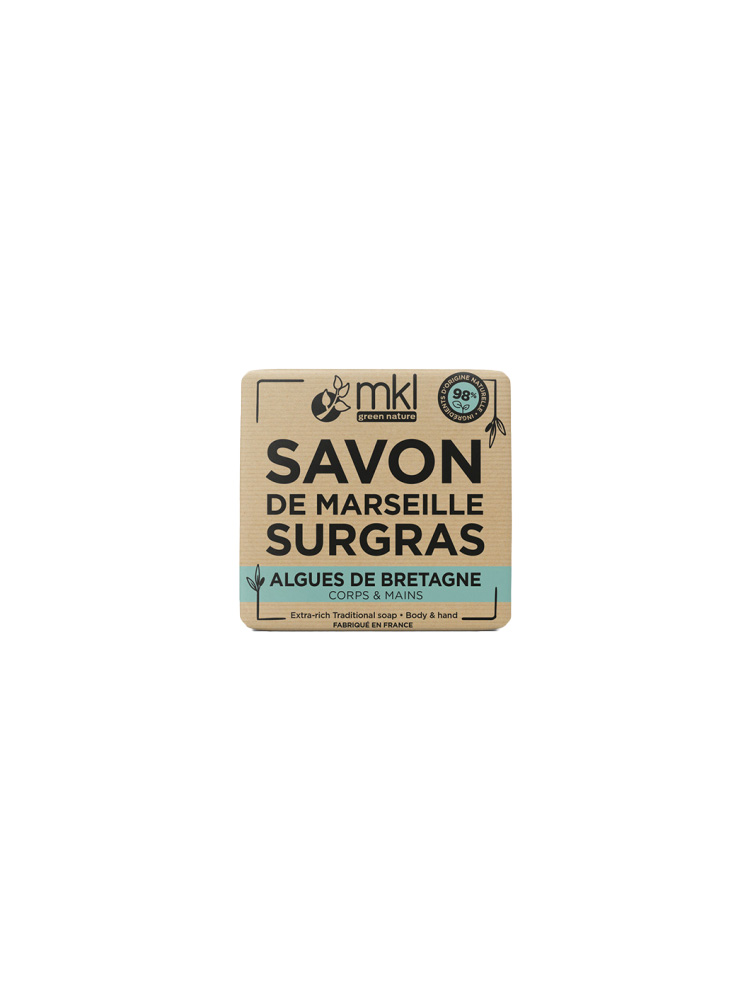 MKL Green Nature Savon de Marseille Surgras Algues de Bretagne 100 Grammes