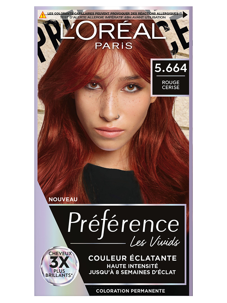 L'Oréal Paris Préférence Couleur Permanente Éclatante 204 ml - Coloration : 5.664 Rouge Cerise