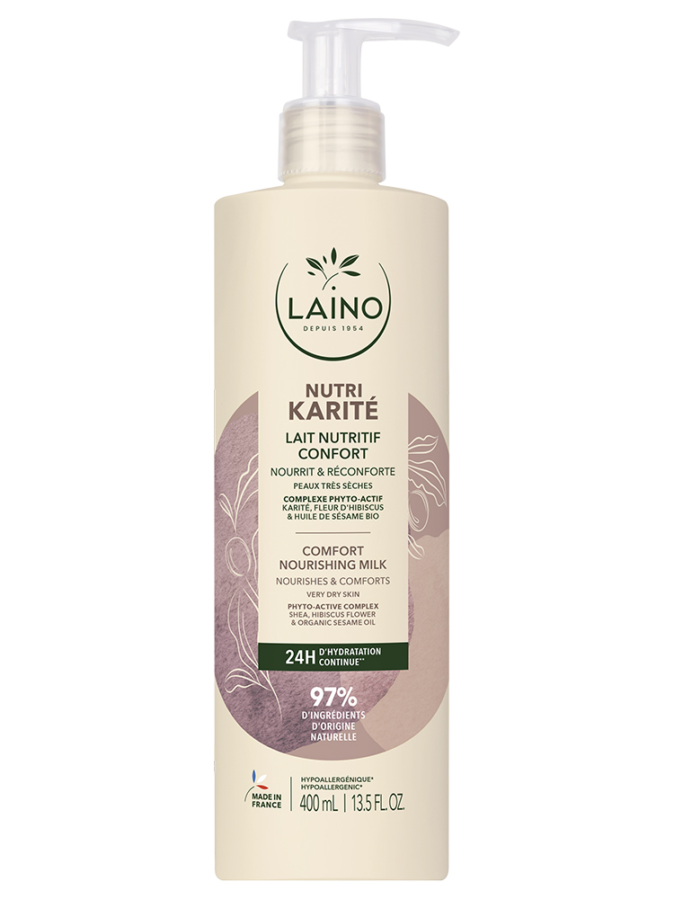 Laino Nutri Karité Lait Nutritif Confort Peaux Très Sèches 400 ml